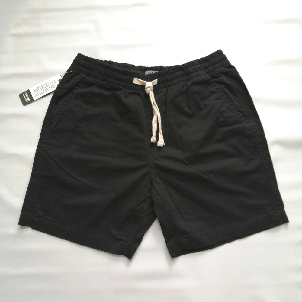 Djab Black Stretch Twill Pull-On Shorts Small NWT